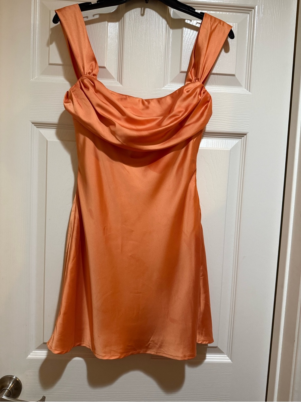 Princess Polly Zabbarra Satin Cowl-Neck Slip Dress - Orange